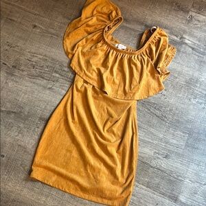 Elegant Mustard Dress